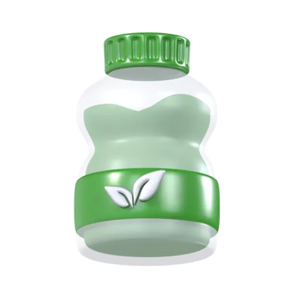 Flasche recyceln 3D Graphic