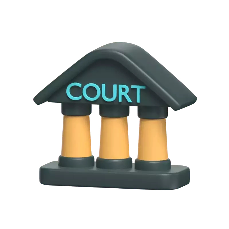 Courthouse 3D Icon Model For UI 3D Graphic