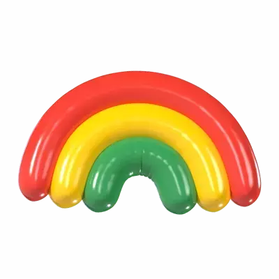 Rainbow Balloon 3D Graphic