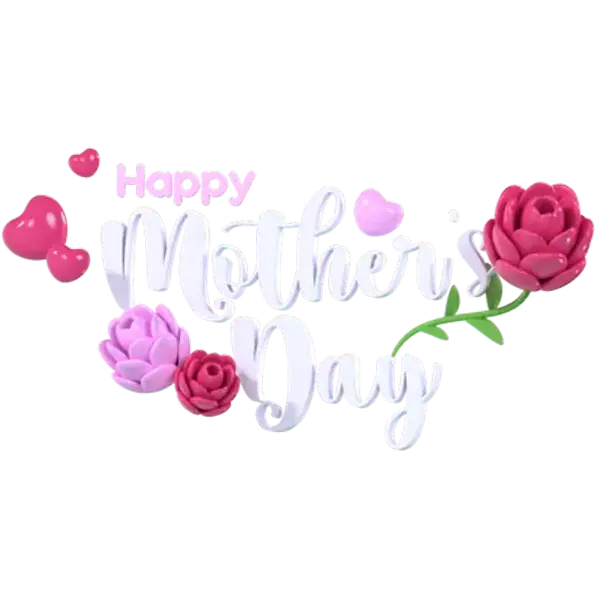 Happy Mother's Day 3D Graphic