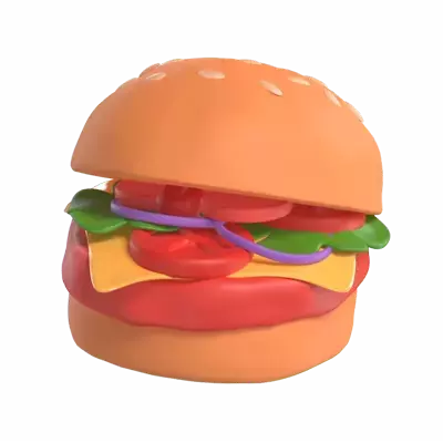 Burger 3D Graphic