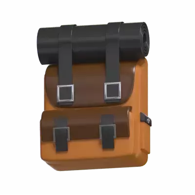 3D Brown Travel Backpack Model Tones For Your Journey 3D Graphic