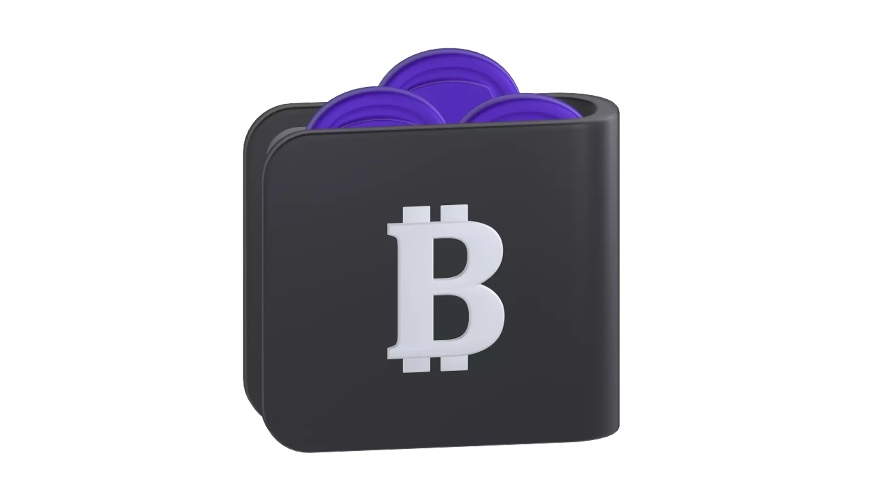 Coin Wallet 3D Graphic