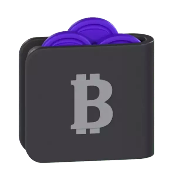 Coin Wallet 3D Graphic