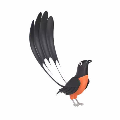 Magpie 3D Graphic