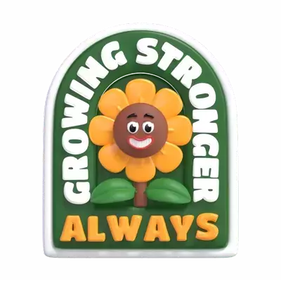 Growing Strong Always 3D Graphic