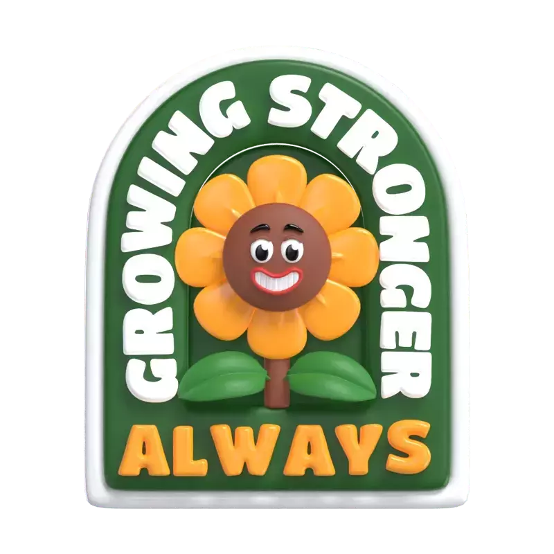 Growing Strong Always 3D Graphic
