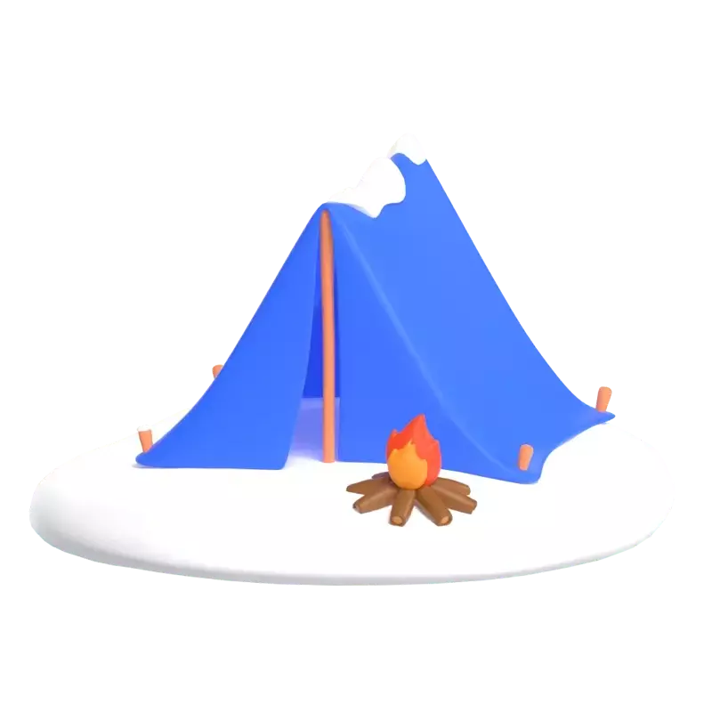 Winter Camping 3D Graphic