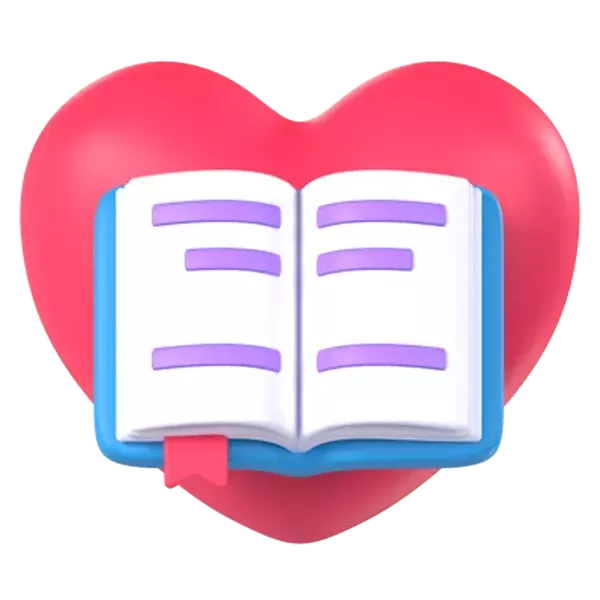 Love Book 3D Graphic