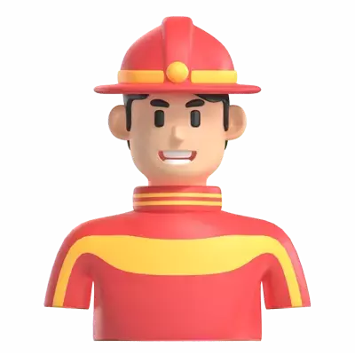 Firefighter Avatar 3D Graphic