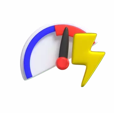 Fast Charging 3D Icon Model For UI 3D Graphic