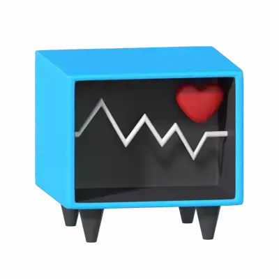 Electrocardiogram 3D Graphic