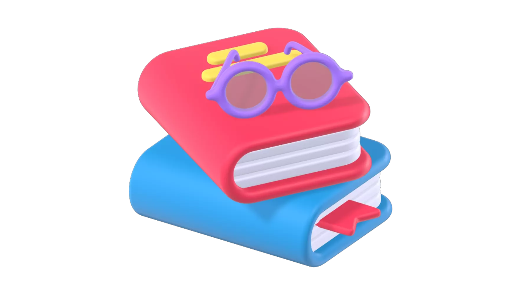 Book Stack 3D Graphic
