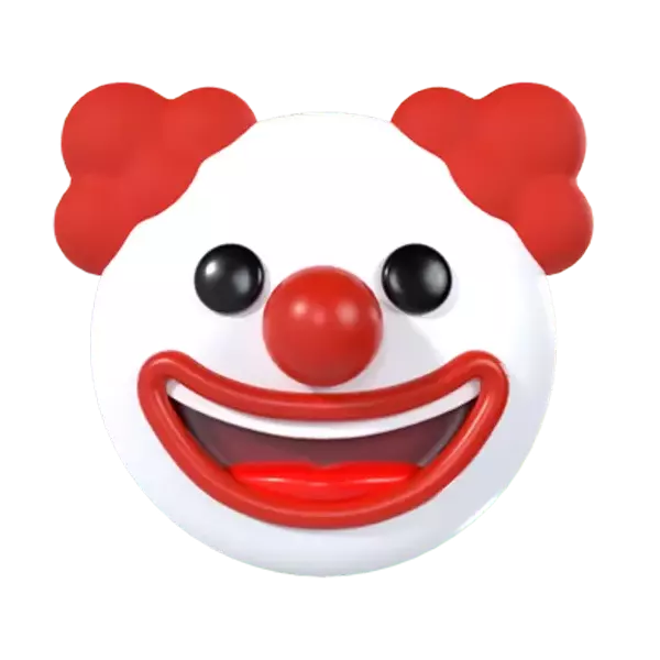 Clown Emoji 3d model--1f53c274-58bc-4cd7-a87c-d5d7e8b0f5e3