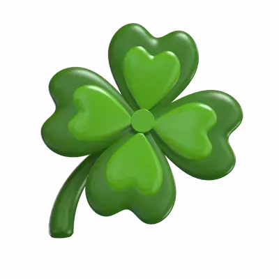 3D Clover Model Symbol Of Luck And Greenery 3D Graphic