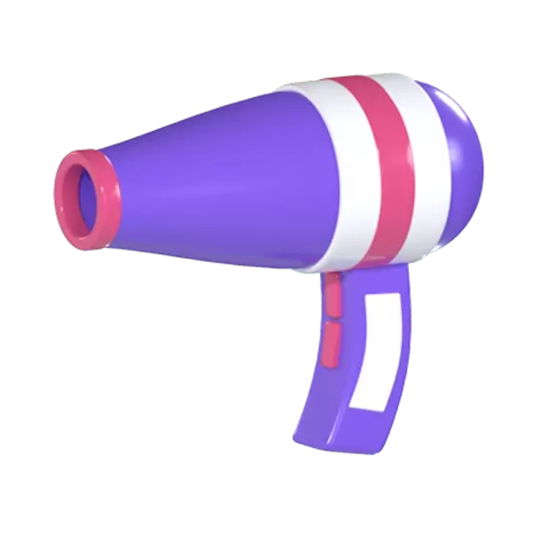 Hair Dryer 3D Graphic