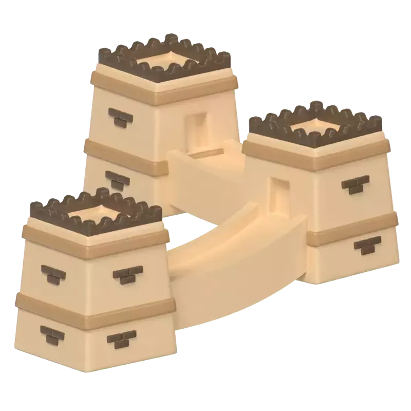 Chinesische Mauer 3D Graphic