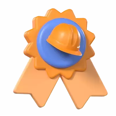 Labour Badge 3D Graphic
