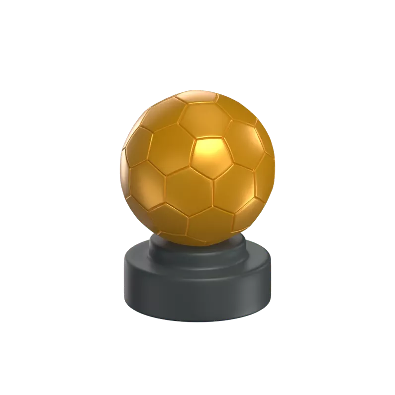 Modelo de ícone de troféu de futebol em 3D 3D Graphic