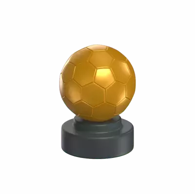 3D Fußball Trophäe Icon Modell 3D Graphic