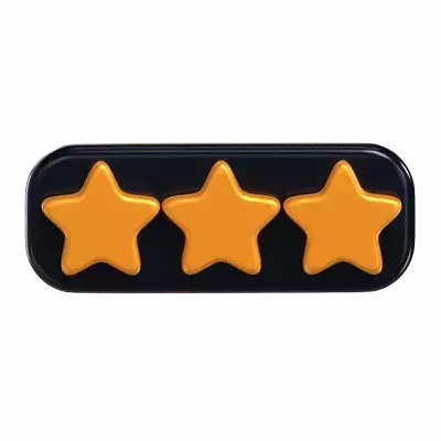 Rating Stars 3D Graphic