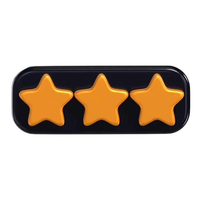 Rating Stars 3D Graphic