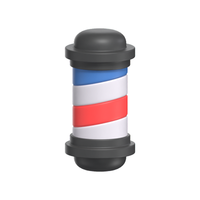 Barber Pole 3D Icon Model 3D Graphic