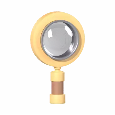 Magnifying Glass 3D Graphic