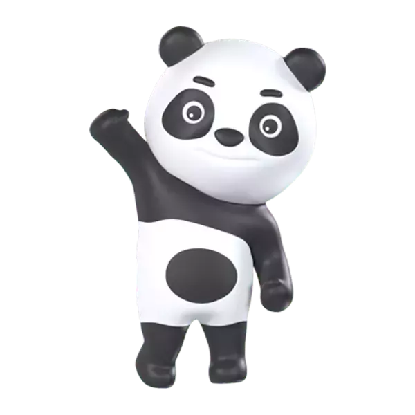 Panda Waving Paw 3d model--3c9c6f73-7bba-4f97-ac42-e95c04370d2a
