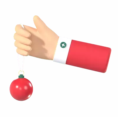 Christmas Ball Holding 3D Graphic