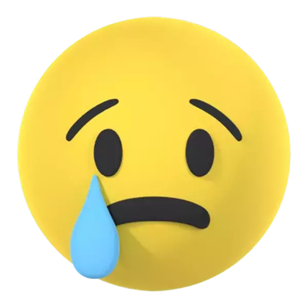 Crying Face 3D Graphic