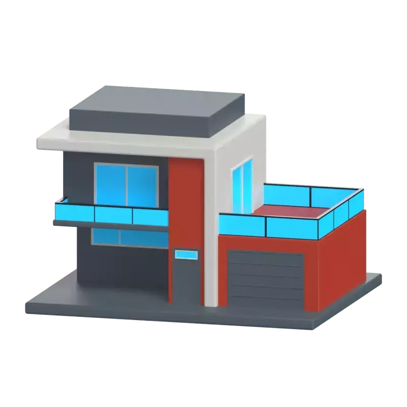 Modern House 3D Graphic