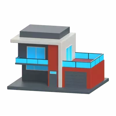 Modern House 3D Graphic