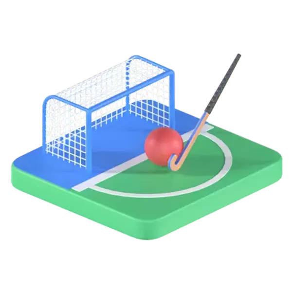 Hockey hierba 3D Graphic