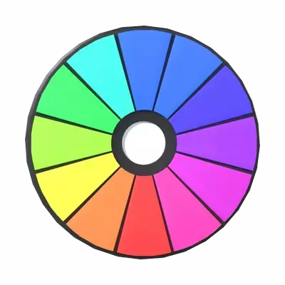 Color Wheel 3D Graphic