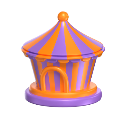 3D Circus Tent Icon Model 3D Graphic