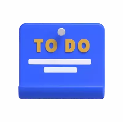 To Do List 3D Graphic