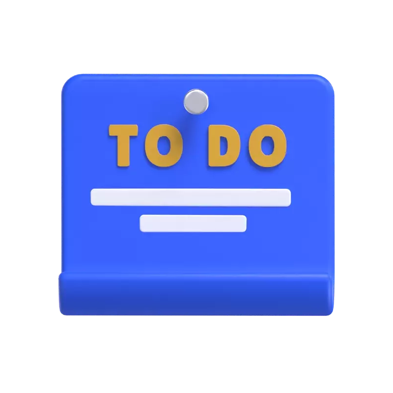 To Do List 3D Graphic