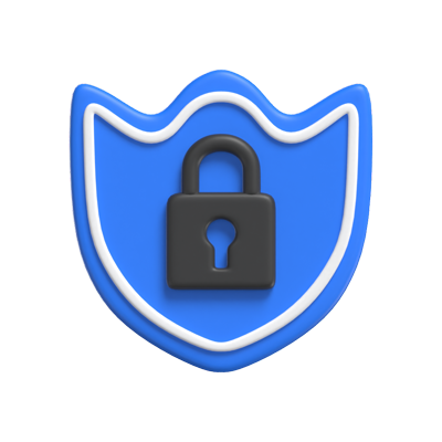 Shield With Padlock 3d Icon 3D Graphic