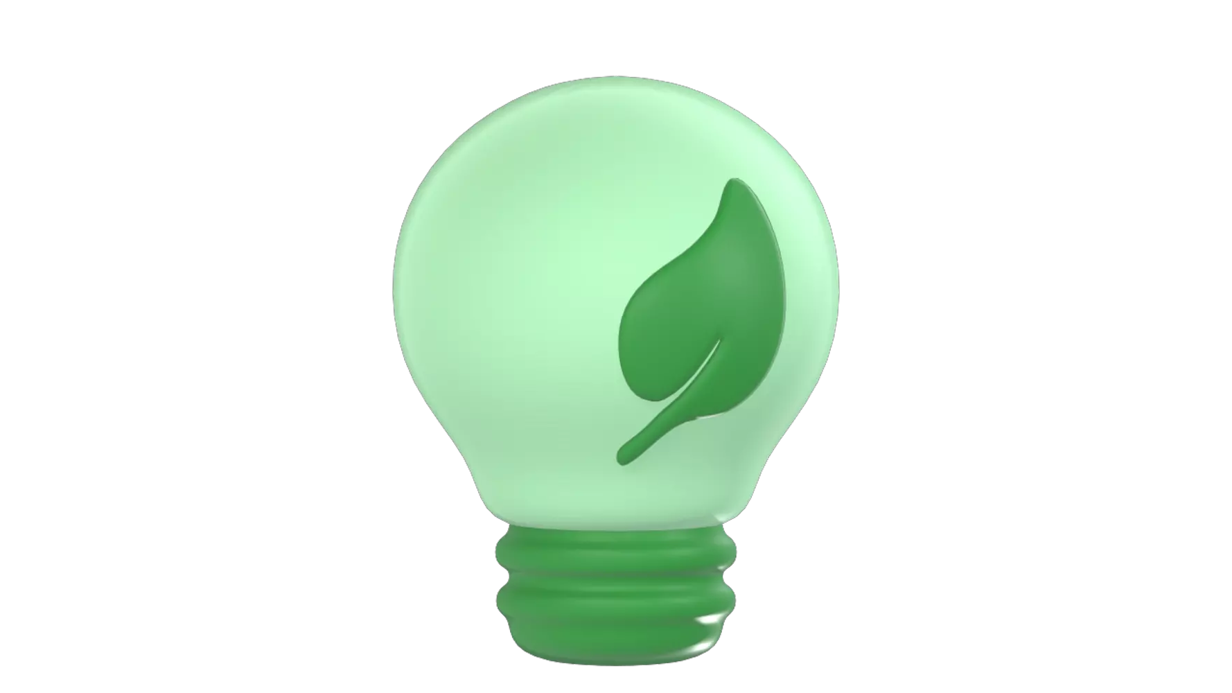 Ecological Lightbulb 3D Graphic