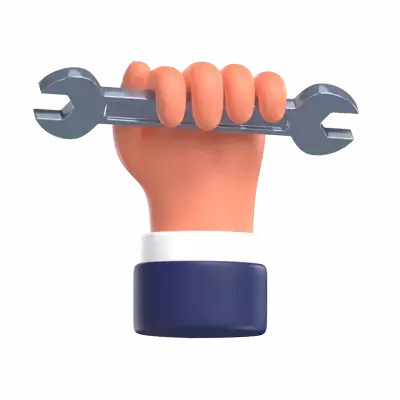 Holding Wrench 3D Graphic