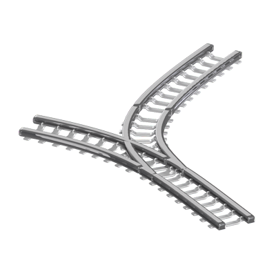 Rail Junction 3D Icon Model 3D Graphic