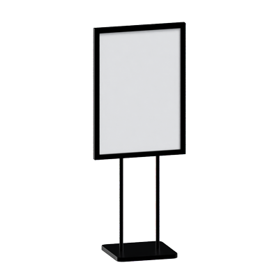 Advertising Display 3D stand Mockup With Two Legs 3D Graphic