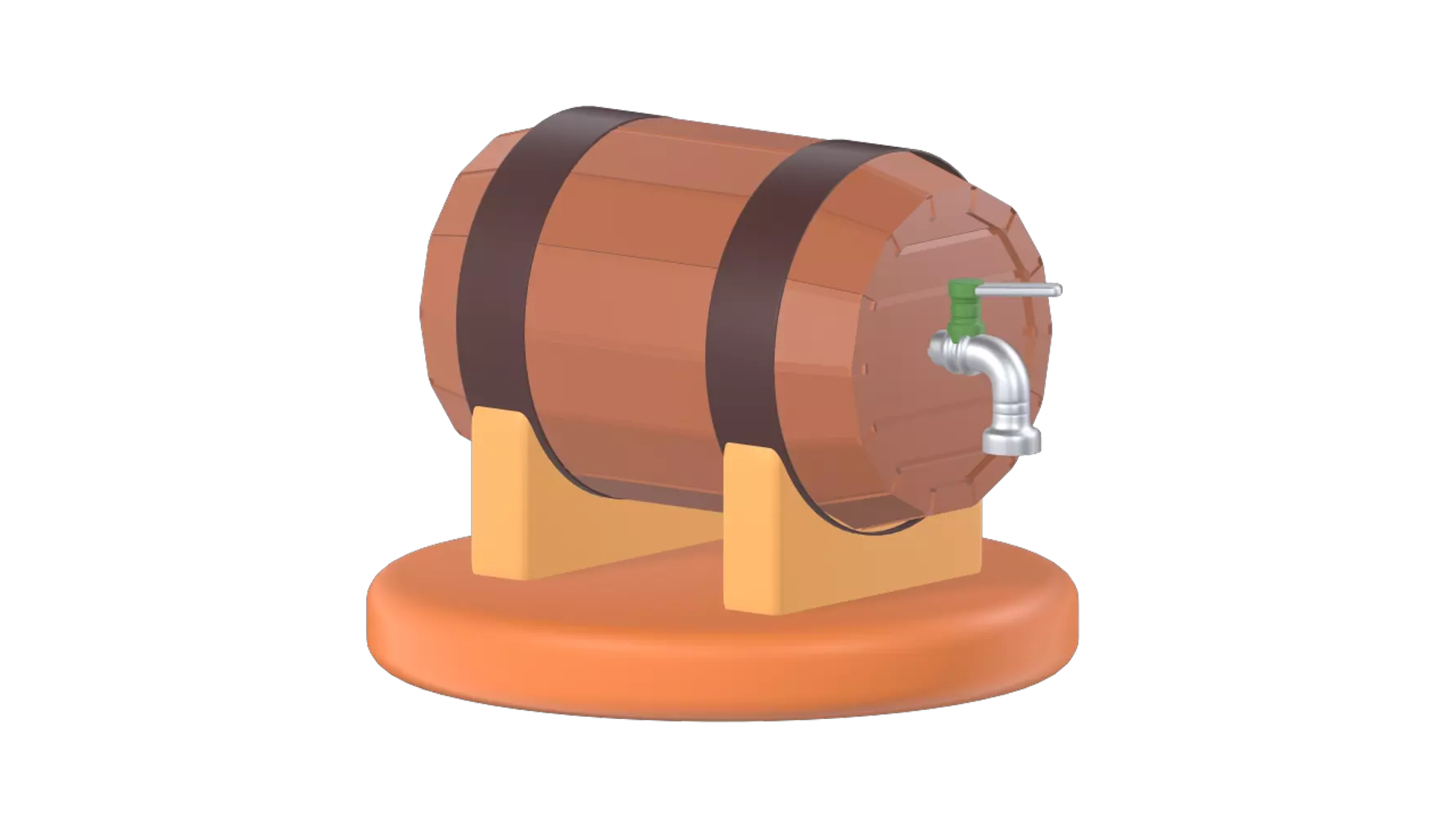 Beer Barrel 3D Graphic