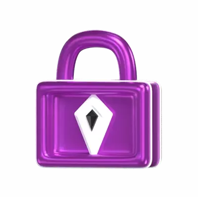 Padlock 3D Graphic