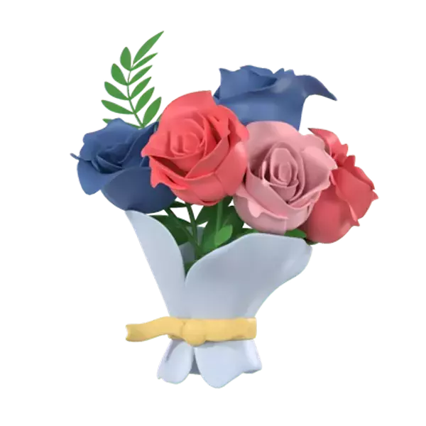 Flower Bouquet 3D Graphic