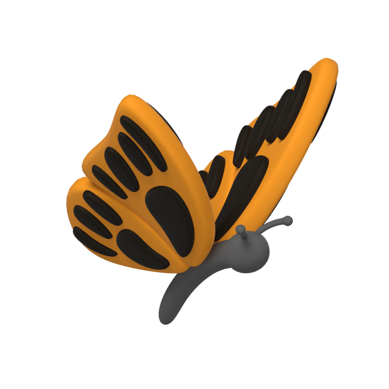 Butterfly 3D Icon Model 3D Graphic
