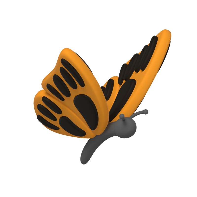 Schmetterling 3D Icon Modell