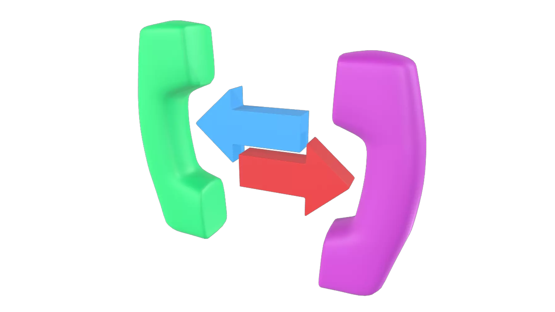 Call Forwarding 3D Graphic