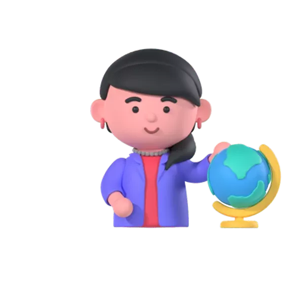 Geography Teacher 3D Graphic